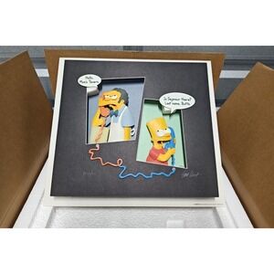 The Art of Tim West The Simpsons Crank Call 3-D Artwork COA PP 7/37